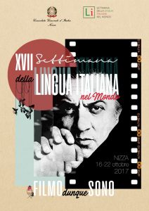 Locandina dell'edizione del 2017 della Settimana della Lingua Italiana nel Mondo a Nizza