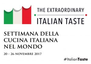 Locandina della Settimana della Cucina Italiana Nel Mondo