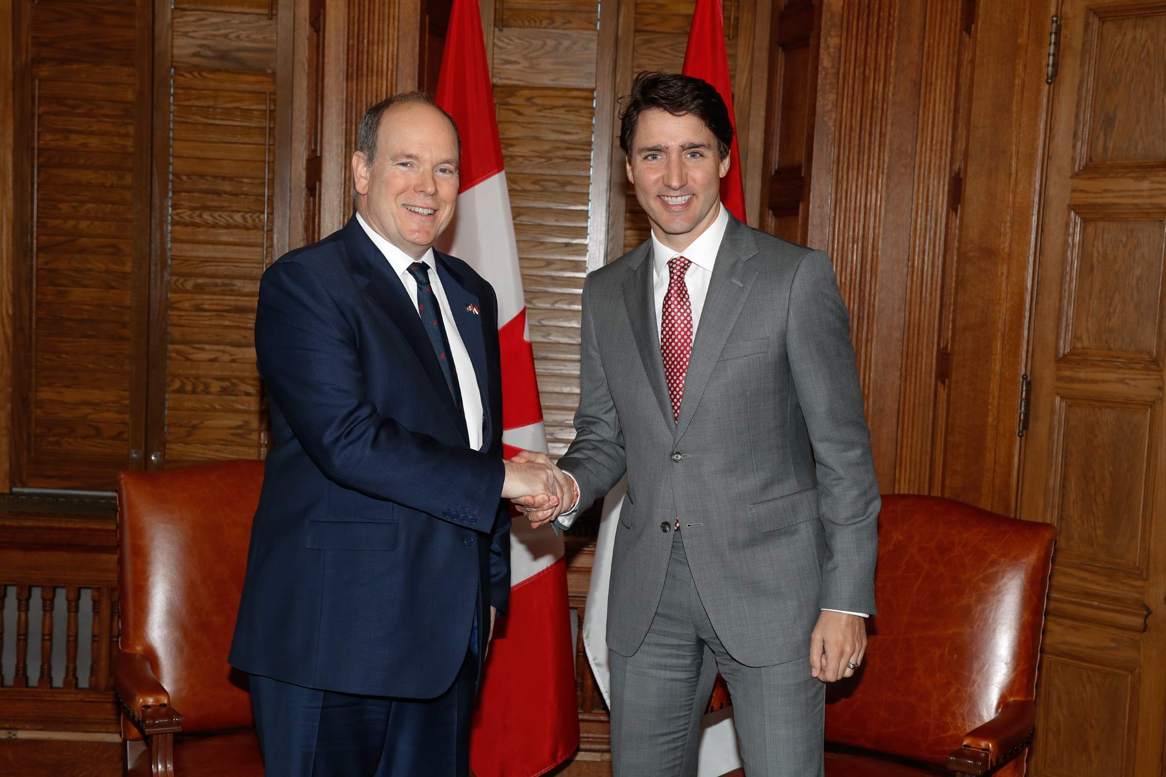 Il Principe Alberto di Monaco incontra ad Ottawa Justin Trudeau, Primo Ministro del Canada Ft©Palais Princier/Frédéric Nebinger