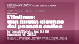 Settimana della Lingua Italiana nel mondo - L'italiano Una Lingua Giovane Dal Passato Antico Monte Carlo