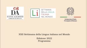 Programma Settimana della Lingua Italiana nel Mondo nel Principato di Monaco - 2022