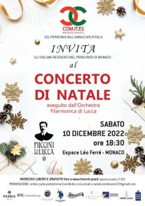 Concerto di Natale del Comitato Italiani all'Estero del Principato di Monaco (programma e prenotazioni)